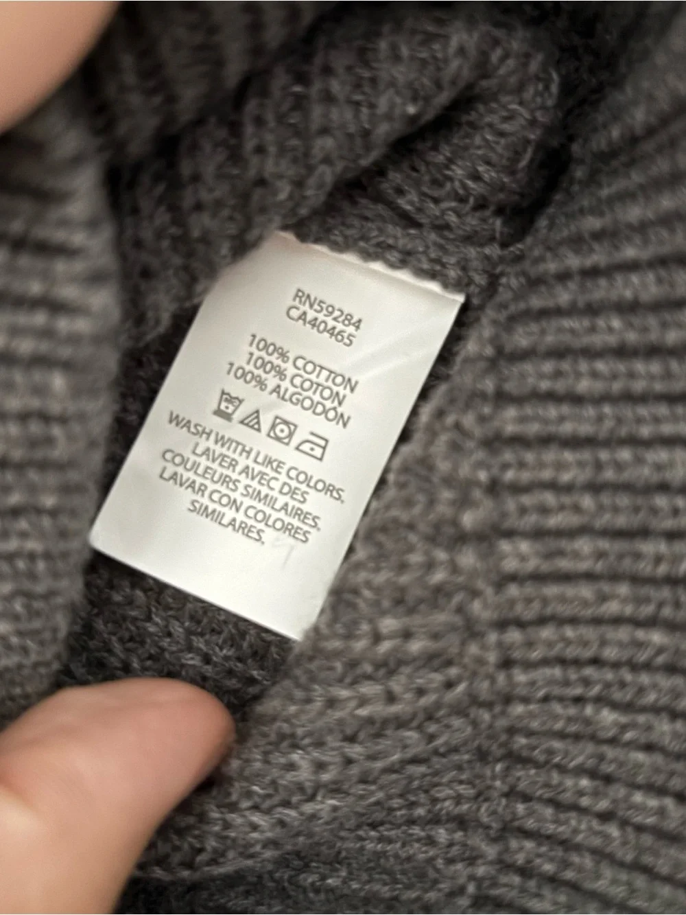 The Children's Place Gray Ribbed Crewneck Sweater